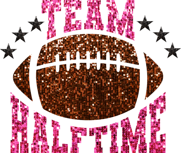Team Halftime game-day fan DTF heat transfer design