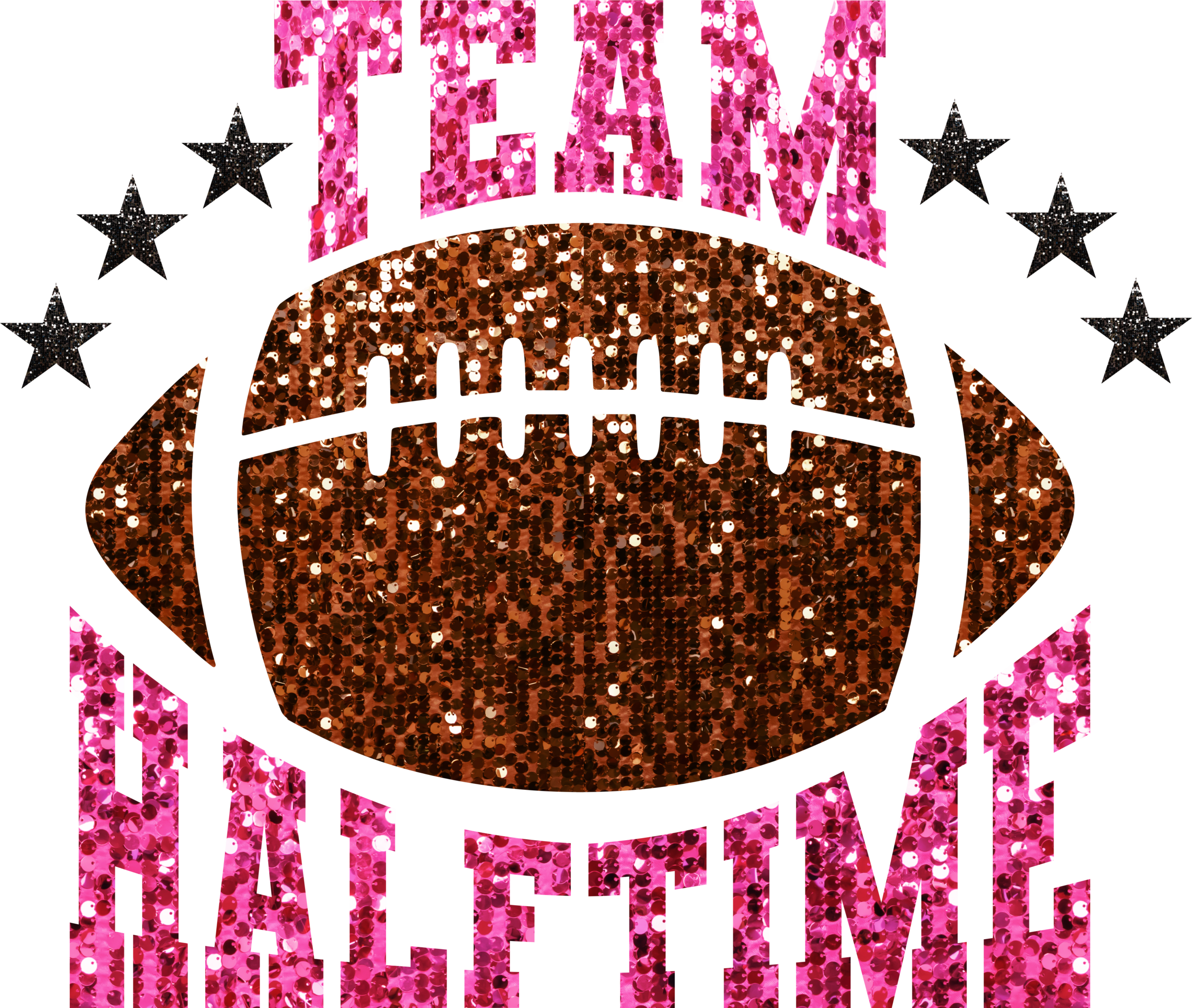 Team Halftime game-day fan DTF heat transfer design
