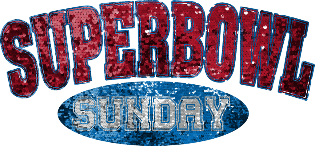 Superbowl Sunday game-day football party DTF heat transfer design