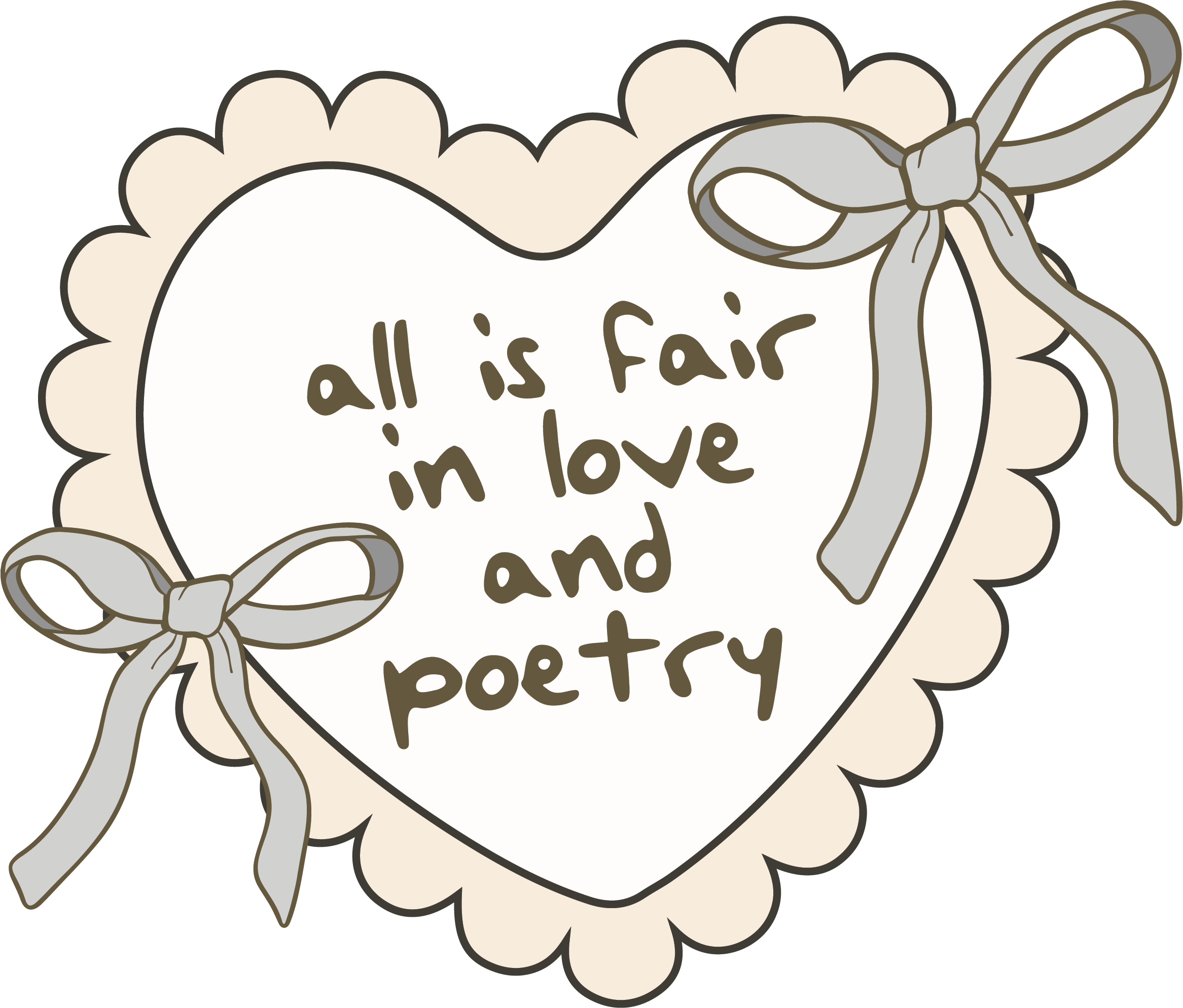 All Is Fair In Love And Poetry literary DTF heat transfer design