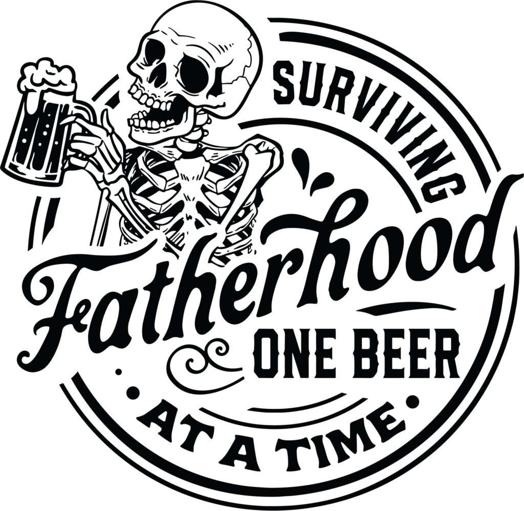 Surviving Fatherhood funny dad-life DTF heat transfer design