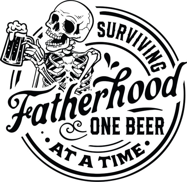 Surviving Fatherhood funny dad-life DTF heat transfer design