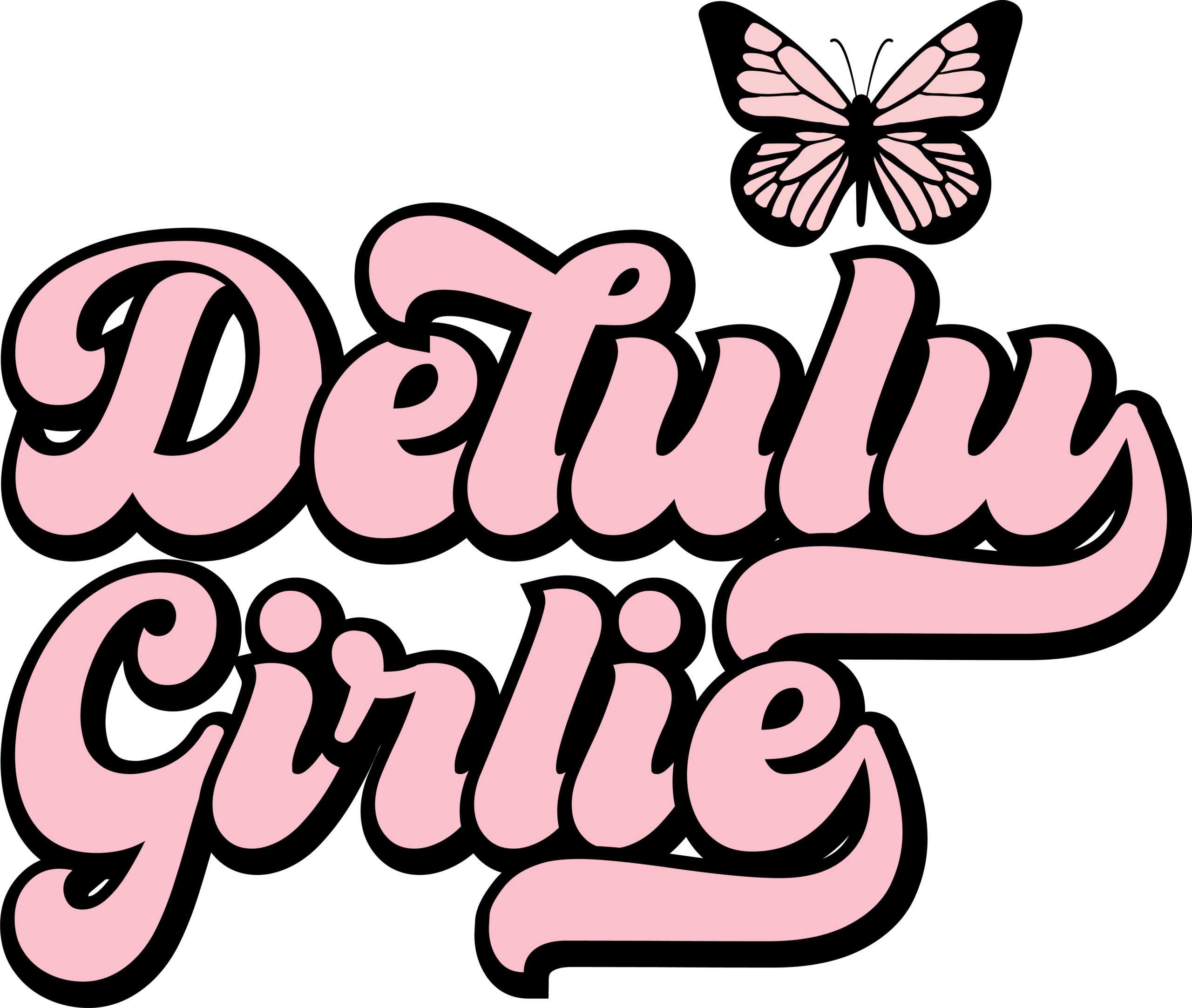 Delulu Girlie playful trendy ready-to-press DTF transfer design
