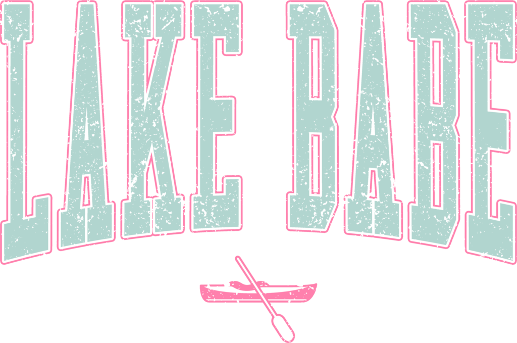 Lake Babe summer lakeside DTF heat transfer design