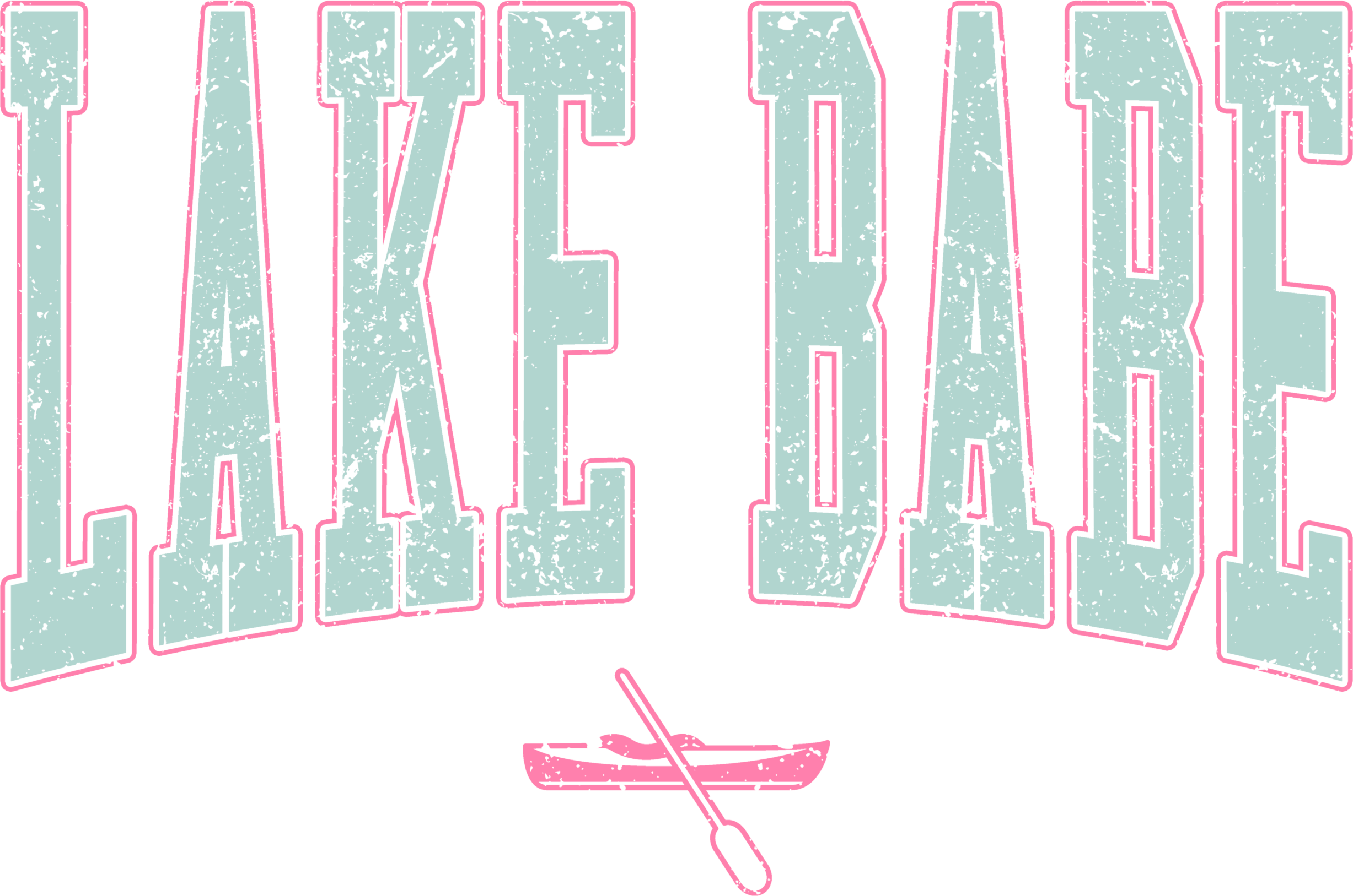 Lake Babe summer lakeside DTF heat transfer design