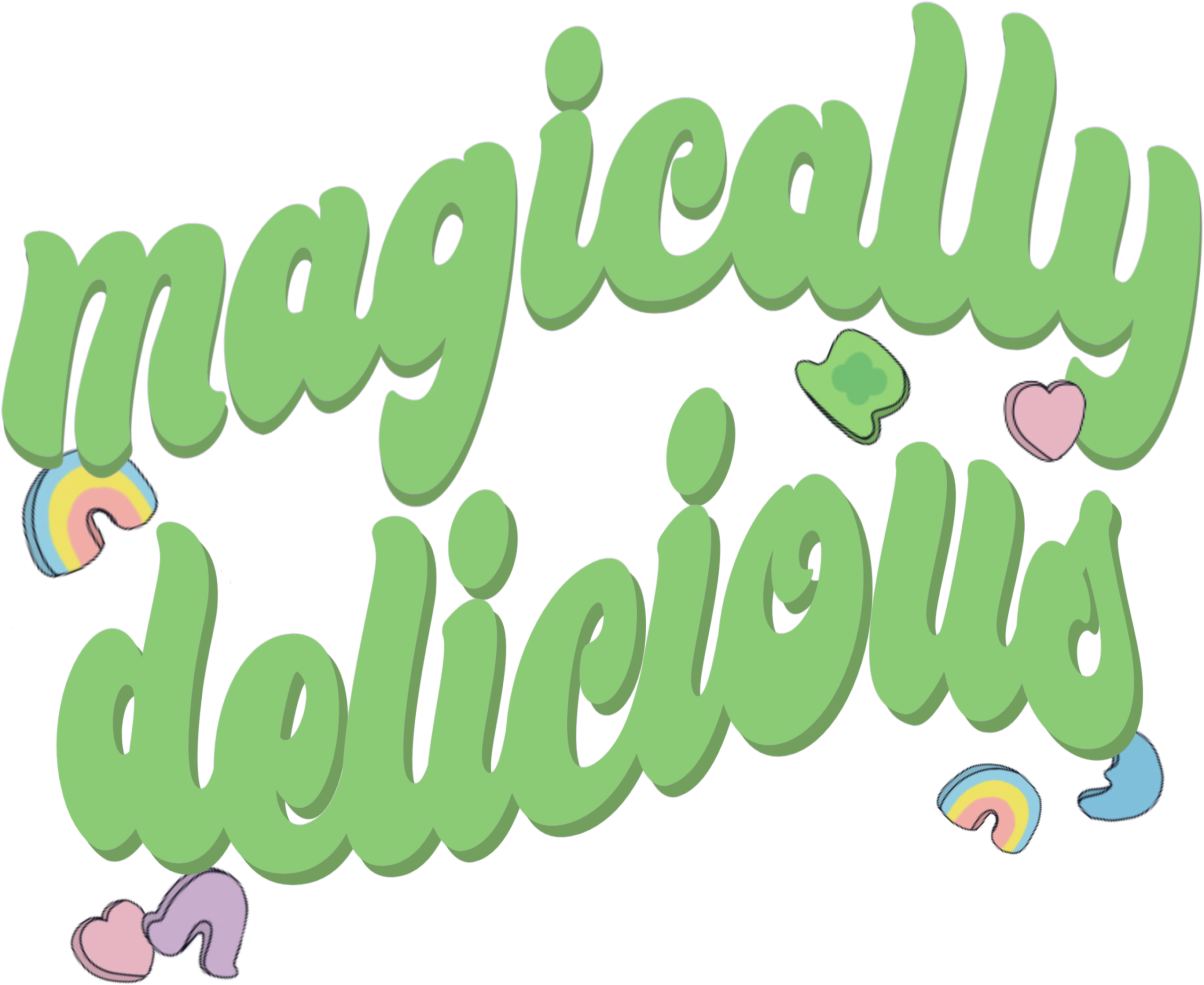 Magically delicious St. Patrick's lettering ready-to-press DTF heat transfer