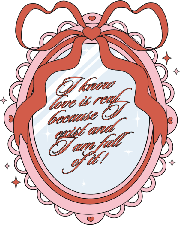 I know love is real vintage mirror ready-to-press DTF transfer design for apparel