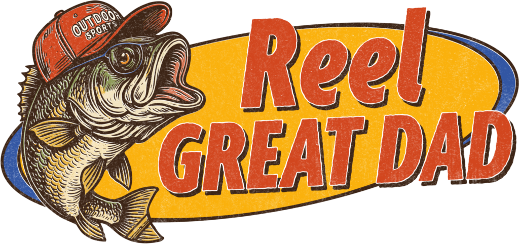 Reel great dad fishing pun ready-to-press DTF transfer design for shirts
