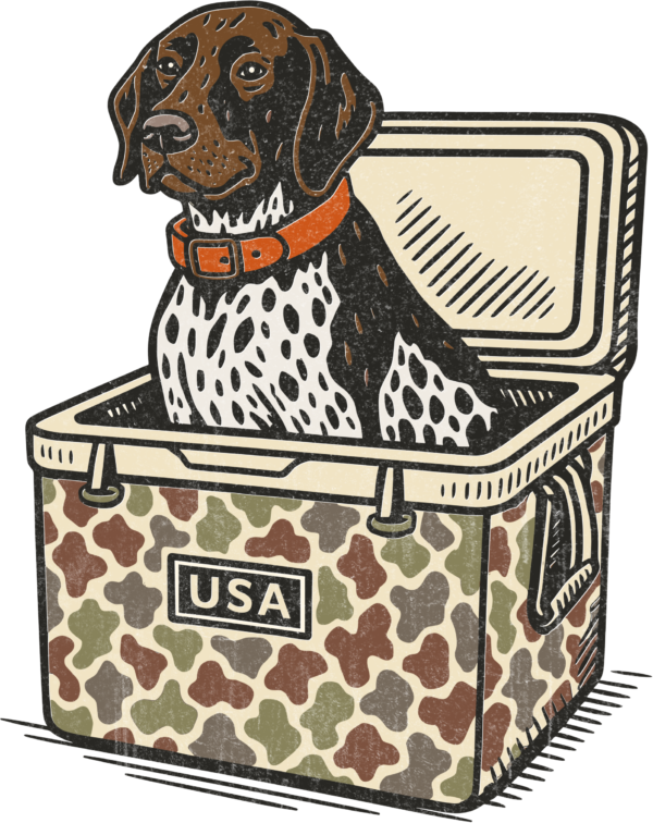 USA Cooler Dog patriotic hot dog Fourth of July DTF transfer design