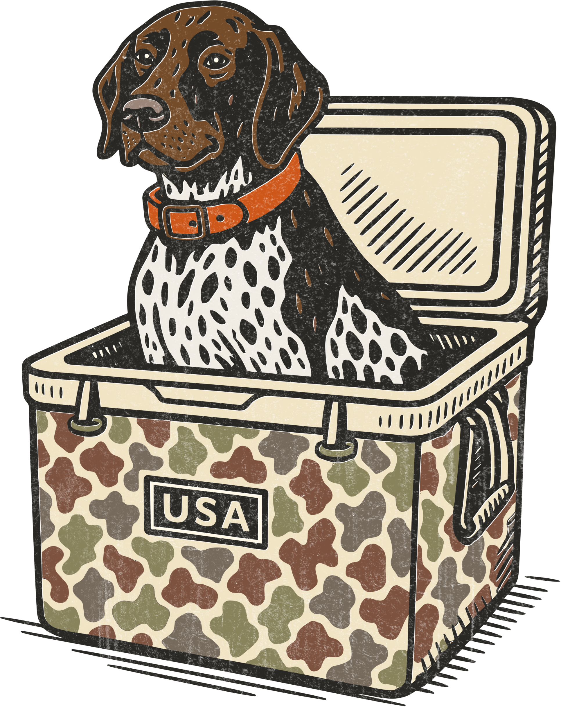 USA Cooler Dog patriotic hot dog Fourth of July DTF transfer design
