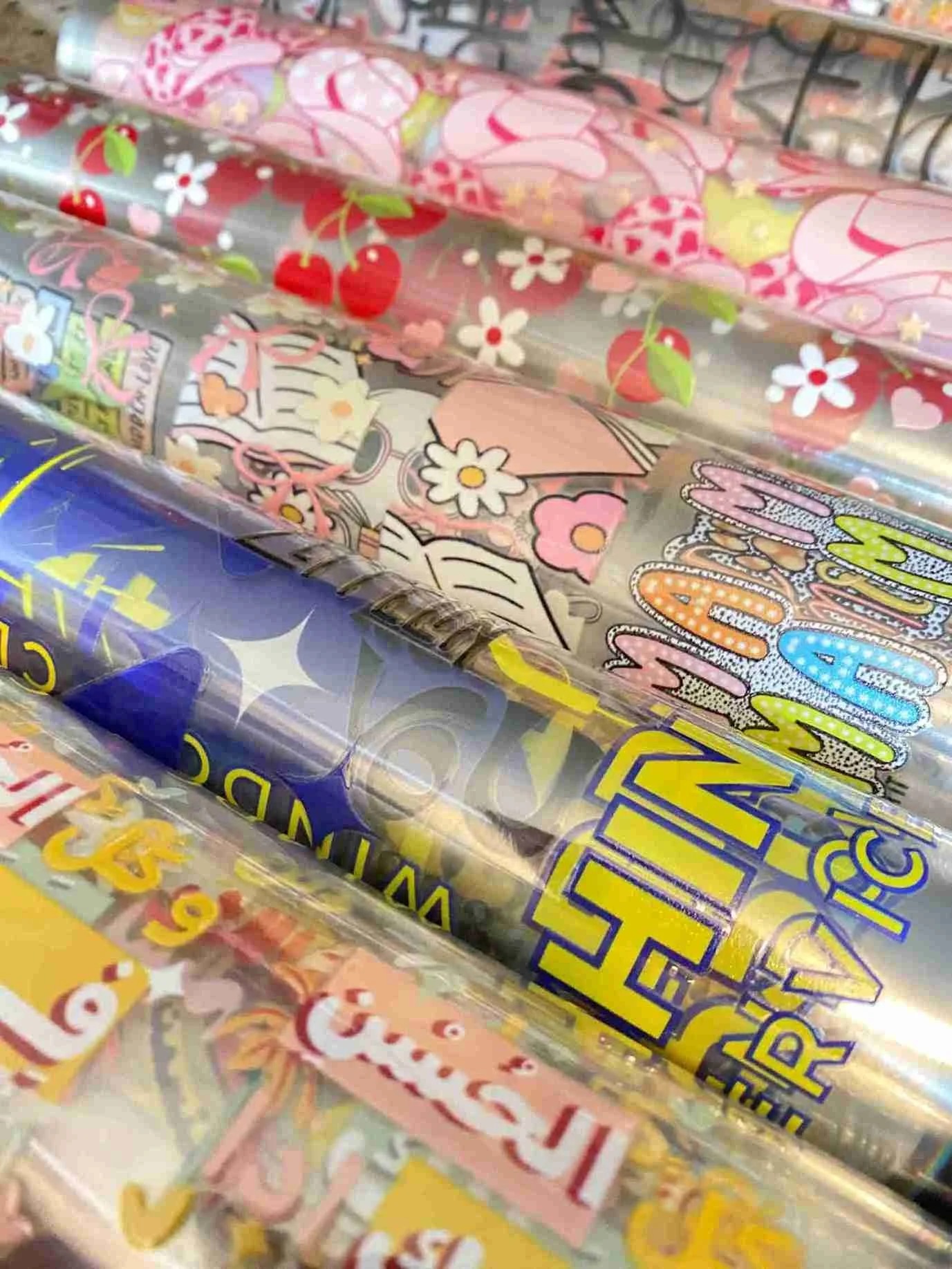 UV DTF tumbler wrap close-up