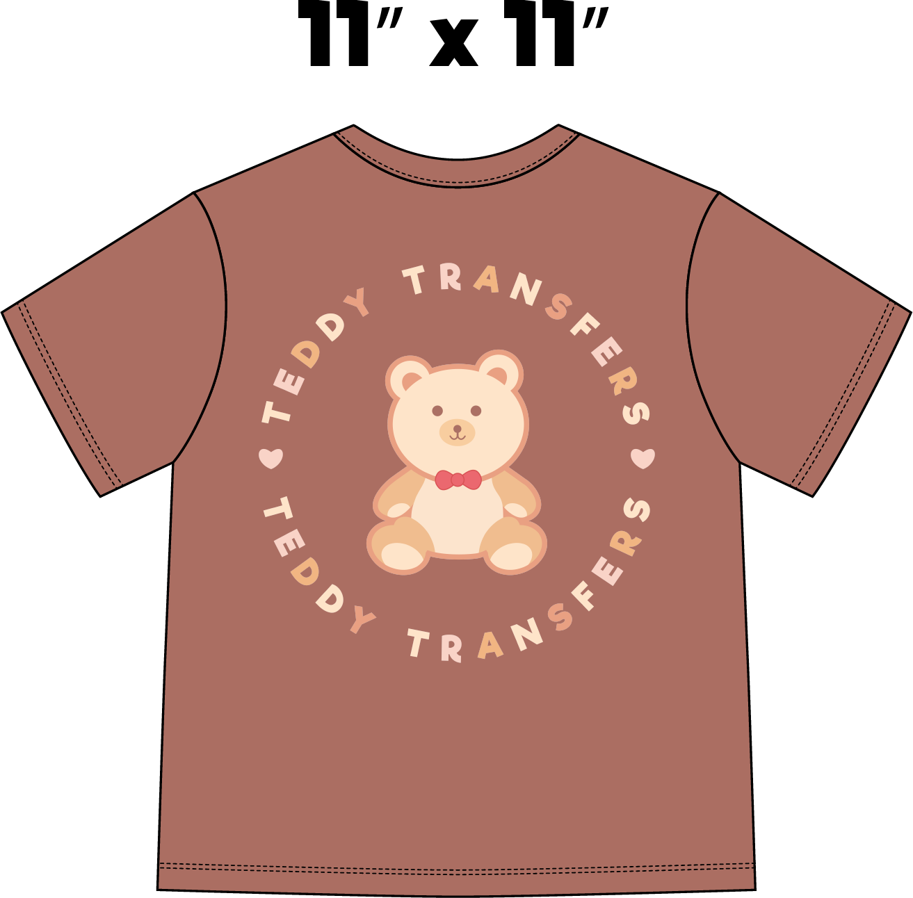 T-shirt back 11×11