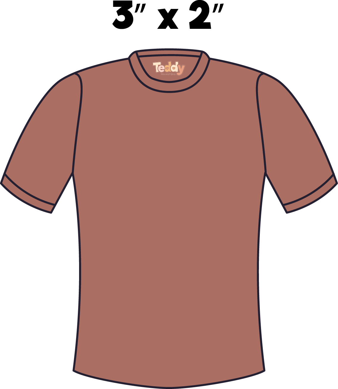 T-shirt inner label 3×2