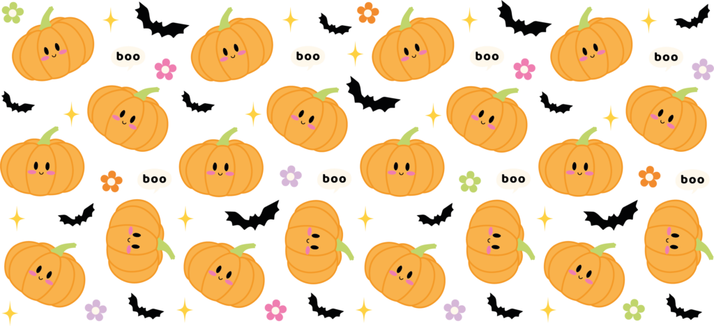 Boo Bunch Pumpkins ghosts and pumpkins UV DTF decal design