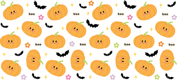 Boo Bunch Pumpkins ghosts and pumpkins UV DTF decal design