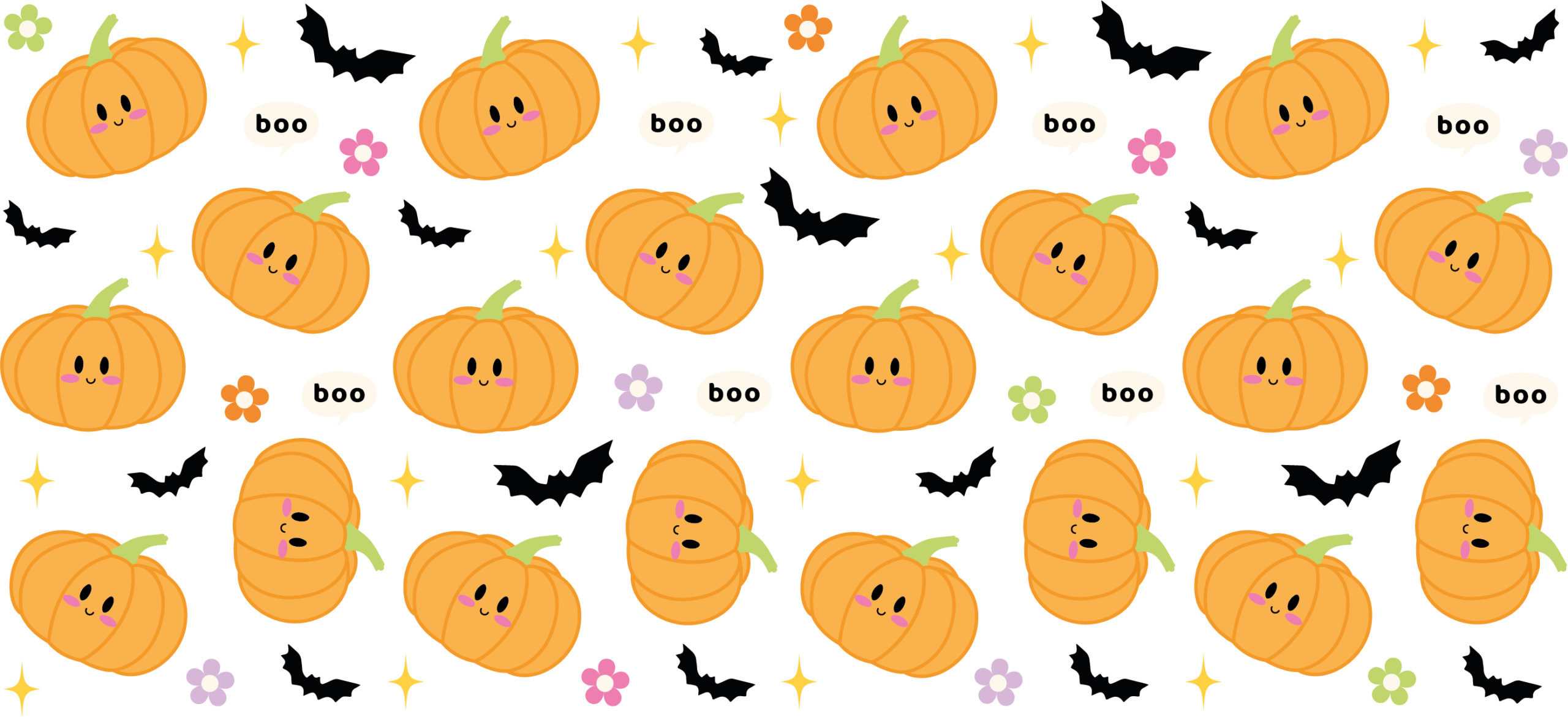 Boo Bunch Pumpkins ghosts and pumpkins UV DTF decal design
