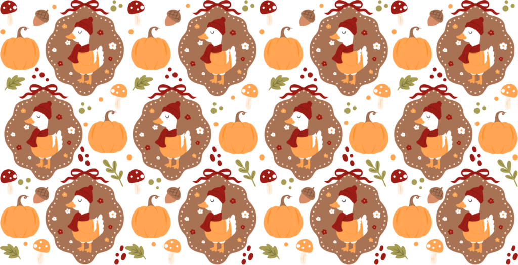 Cozy little goose UV DTF transfer decal design for cups
