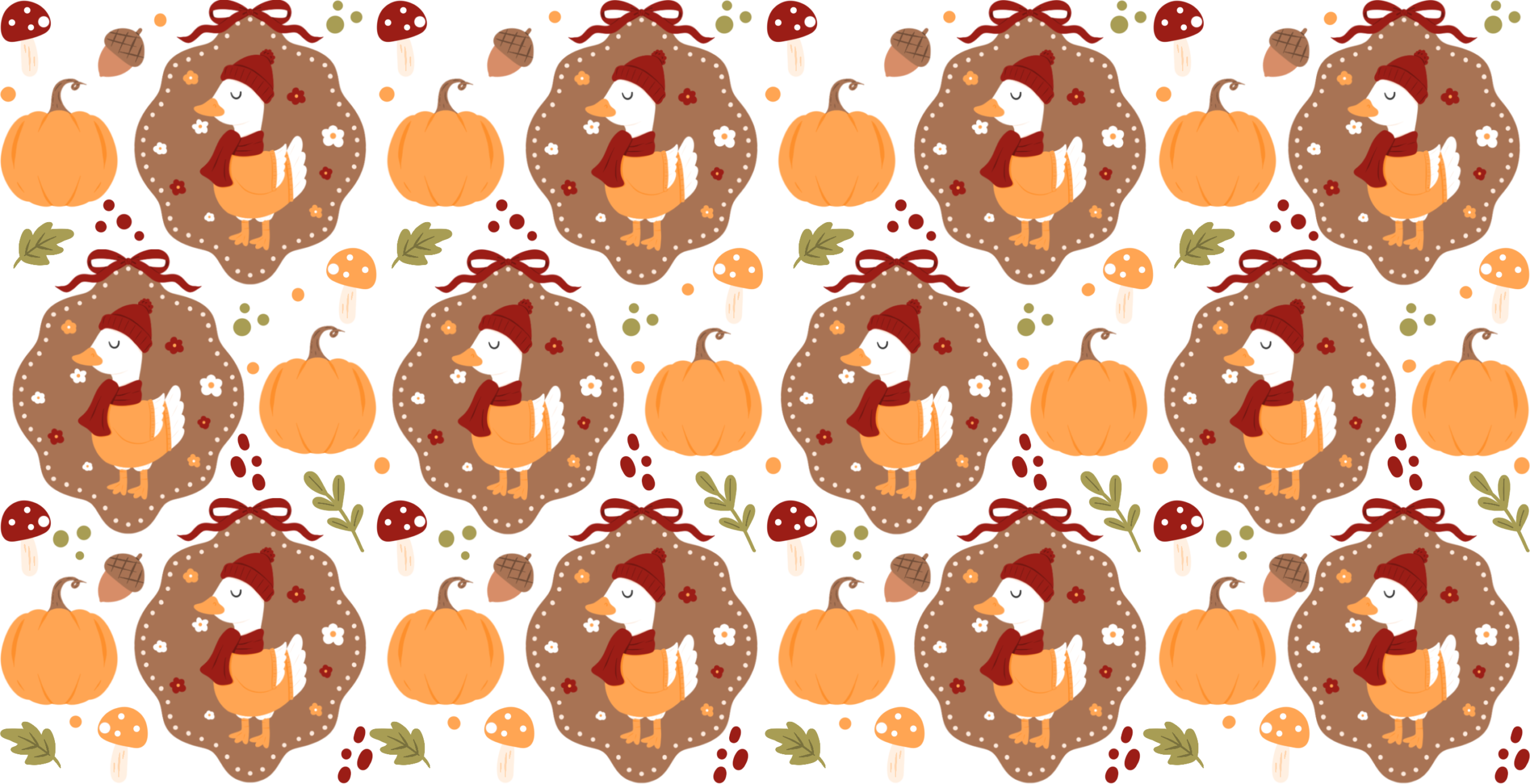 Cozy little goose UV DTF transfer decal design for cups