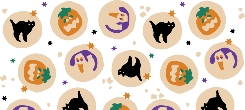 Spooky cookie batch Halloween cookies UV DTF decal design