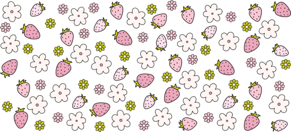 Berry sweet blooms berries and florals UV DTF decal design