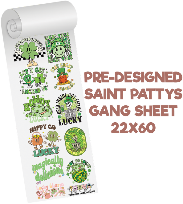 Saint Patrick's DTF Transfers 22x60 Gang Sheet