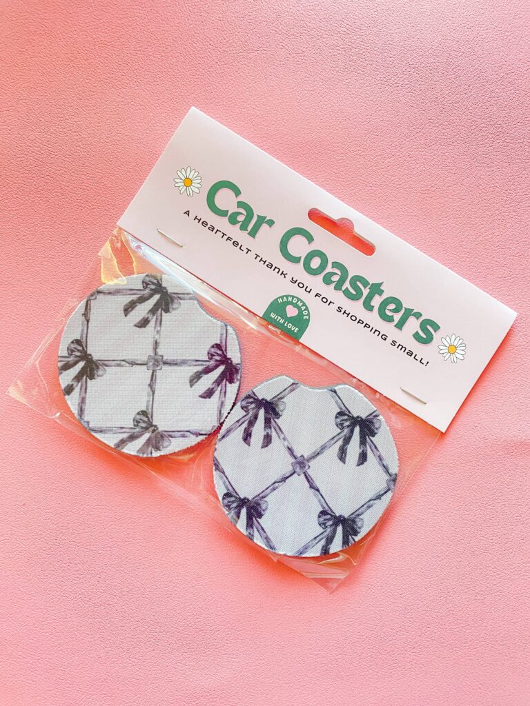 Goth Bows Car Coasters