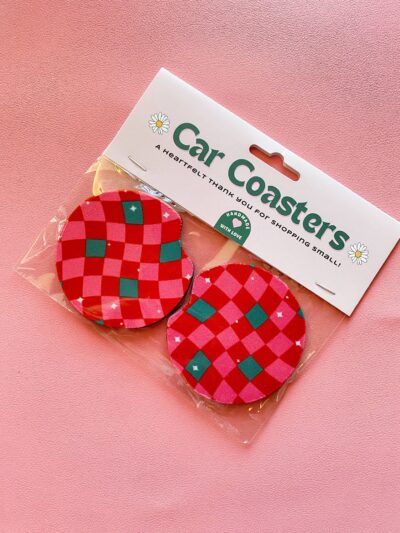 Christmas Vibes Car Coasters