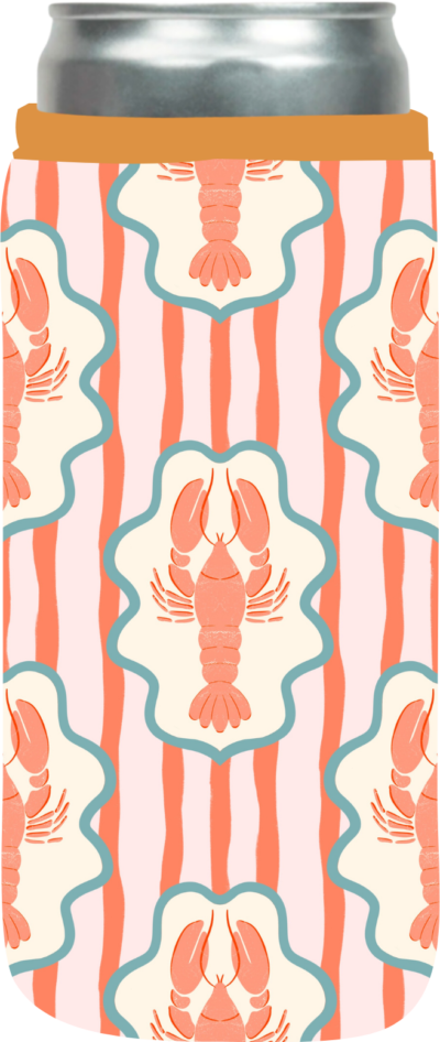 Lobster Date Slim Can Sleeve Coozie / Coffee Sleeve