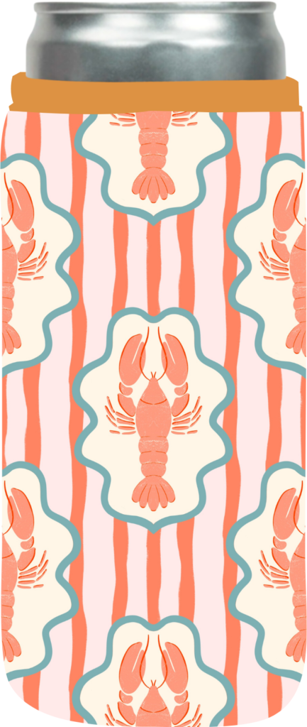 Lobster Date Slim Can Sleeve Coozie / Coffee Sleeve