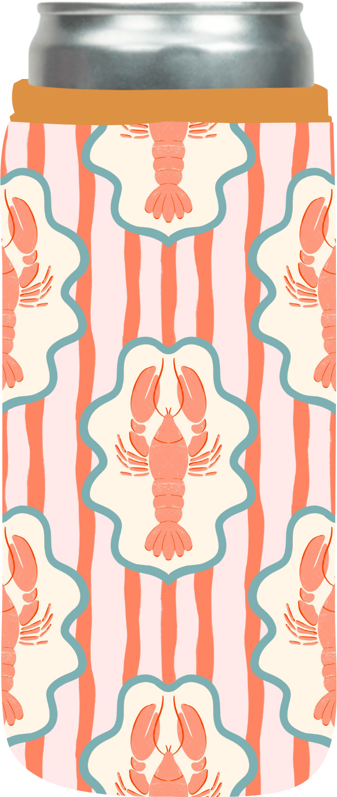Lobster Date Slim Can Sleeve Coozie / Coffee Sleeve
