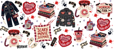 Creepy Movie Night Cupwrap