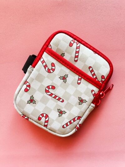 Candy Cane Water Bottle Backpack Bottle Pouch Bag - SALE