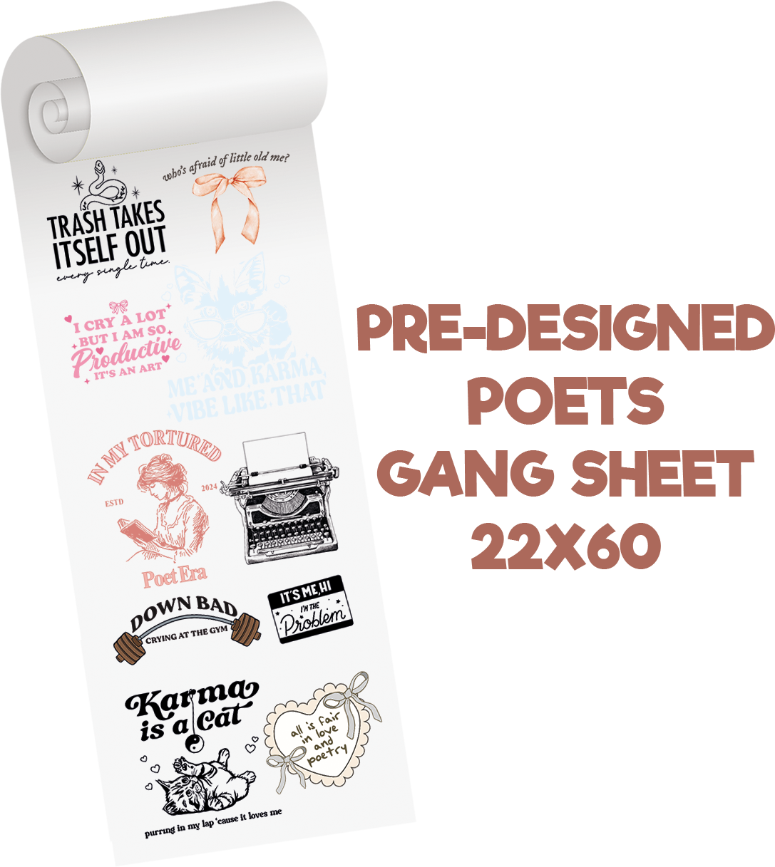Poets Predesigned Gang Sheet