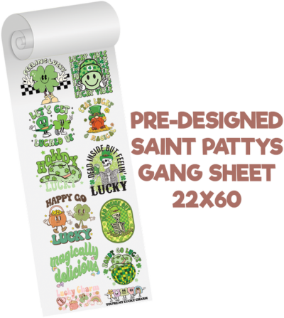 Saint Patrick's DTF Transfers 22x60 Gang Sheet