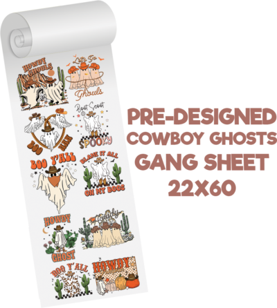 Cowboy Ghosts Predesigned Gang Sheet