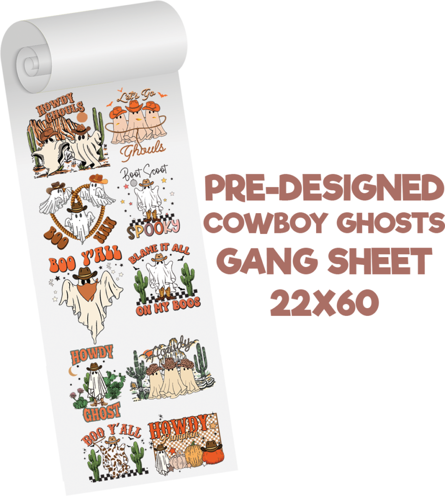 Cowboy Ghosts Predesigned Gang Sheet