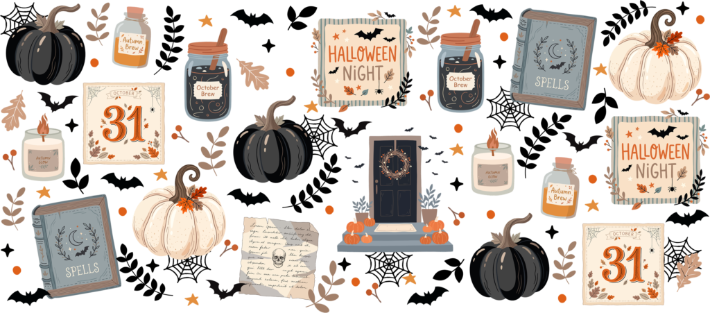 Spellbook Halloween Cupwrap