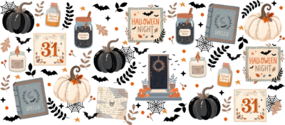Spellbook Halloween Cupwrap