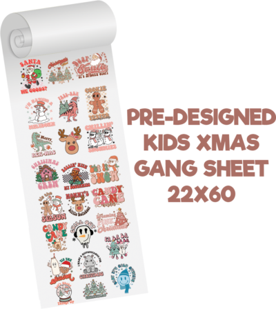 Kids Xmas Gang Sheet Predesigned Gang Sheet