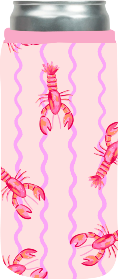 Pink Lobsters Slim Can Sleeve