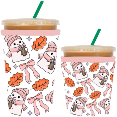 Ghostie Loves Coffee Coozie / Coffee Sleeve