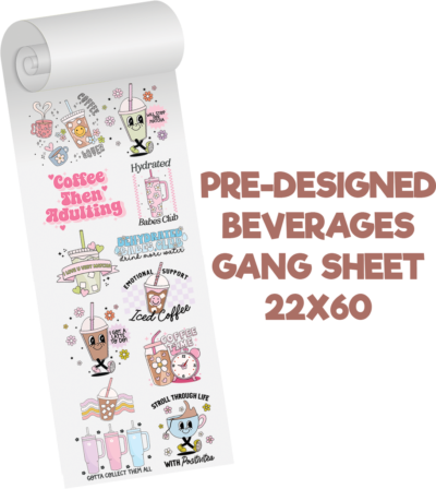 Beverages Predesigned Gang Sheet