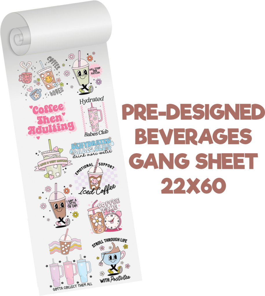 Beverages Predesigned Gang Sheet