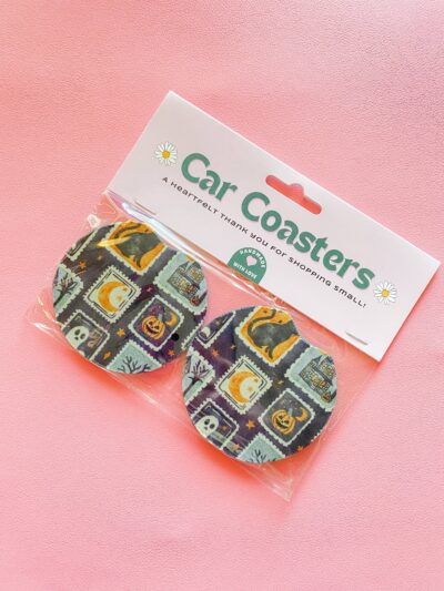 Spooky Quilt Car Coasters