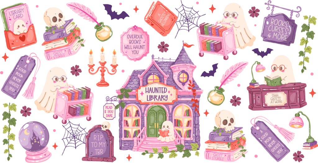 Haunted Library Cupwrap
