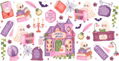 Haunted Library Cupwrap