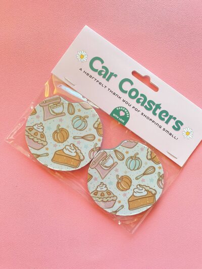 Thanksgiving Deserts Car Coasters