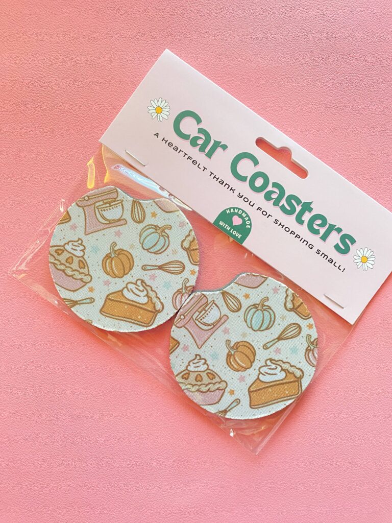 Thanksgiving Deserts Car Coasters