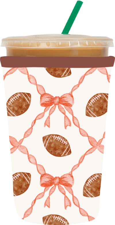 Football Bows Coozie