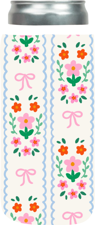 Spring Floral Slim Can Sleeve